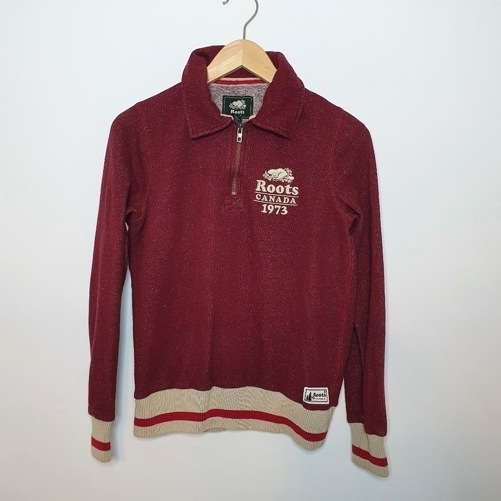 Vintage Roots Quarter Zip Sweatshirt Size S